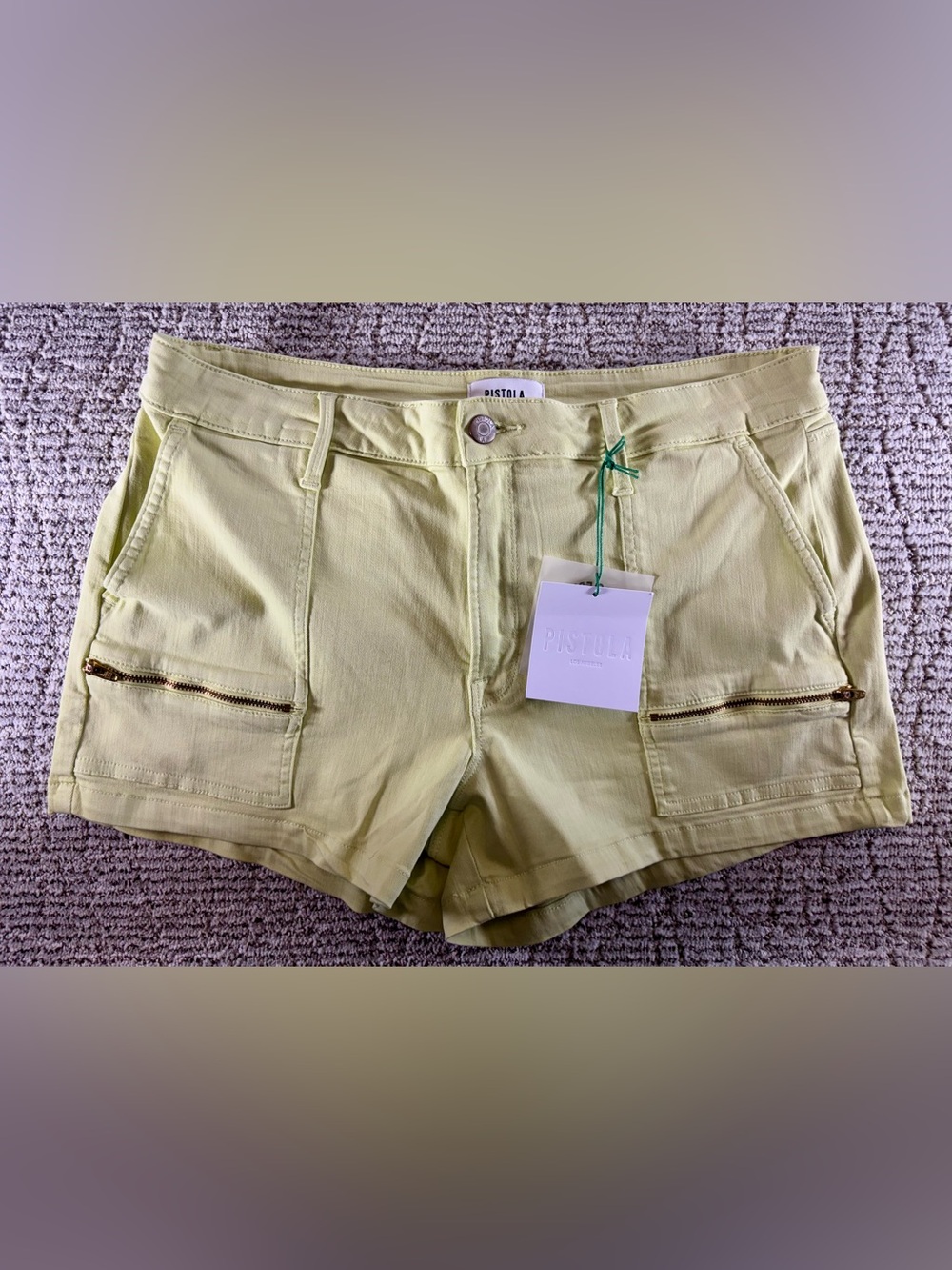 NWT Pistola Women’s Size 31 Limeade Hannah Cargo Shorts
